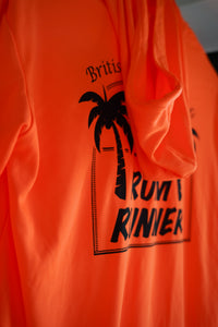 Safety Orange Hoodie Rash Guard