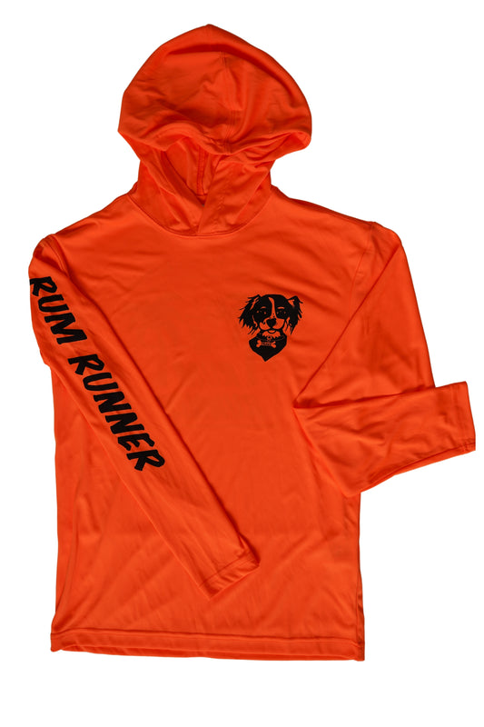 Safety Orange Hoodie Rash Guard