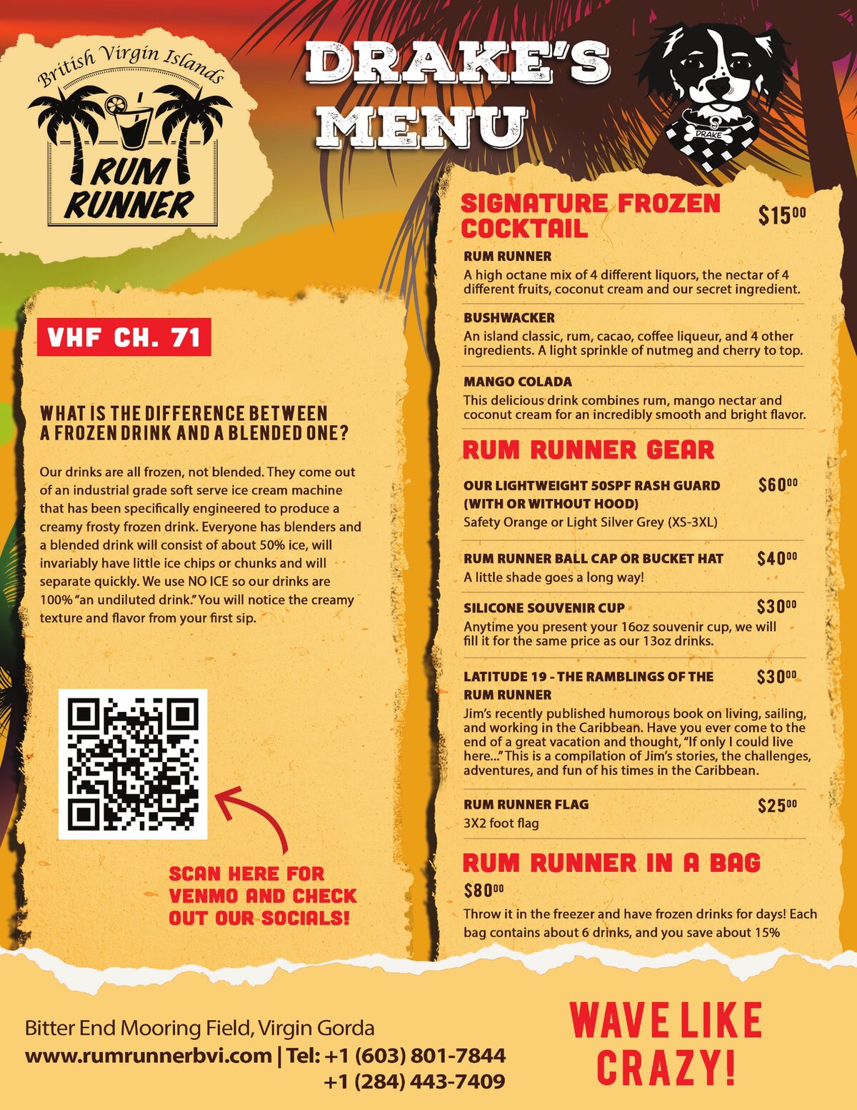 Drake's Menu - Page 1